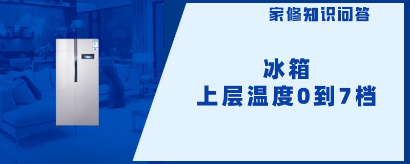 冰箱上层温度0到7档